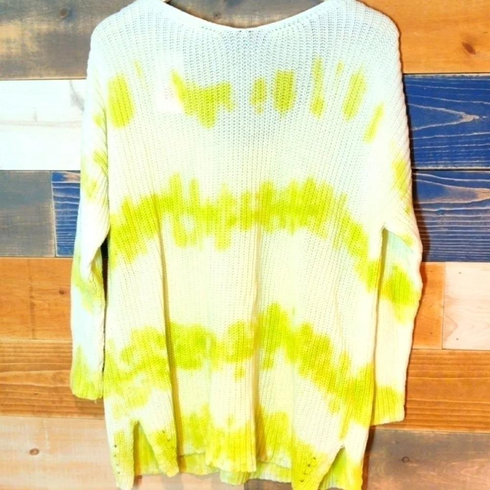 Maronie Sweater S Tie Dye lime NWT tunic
